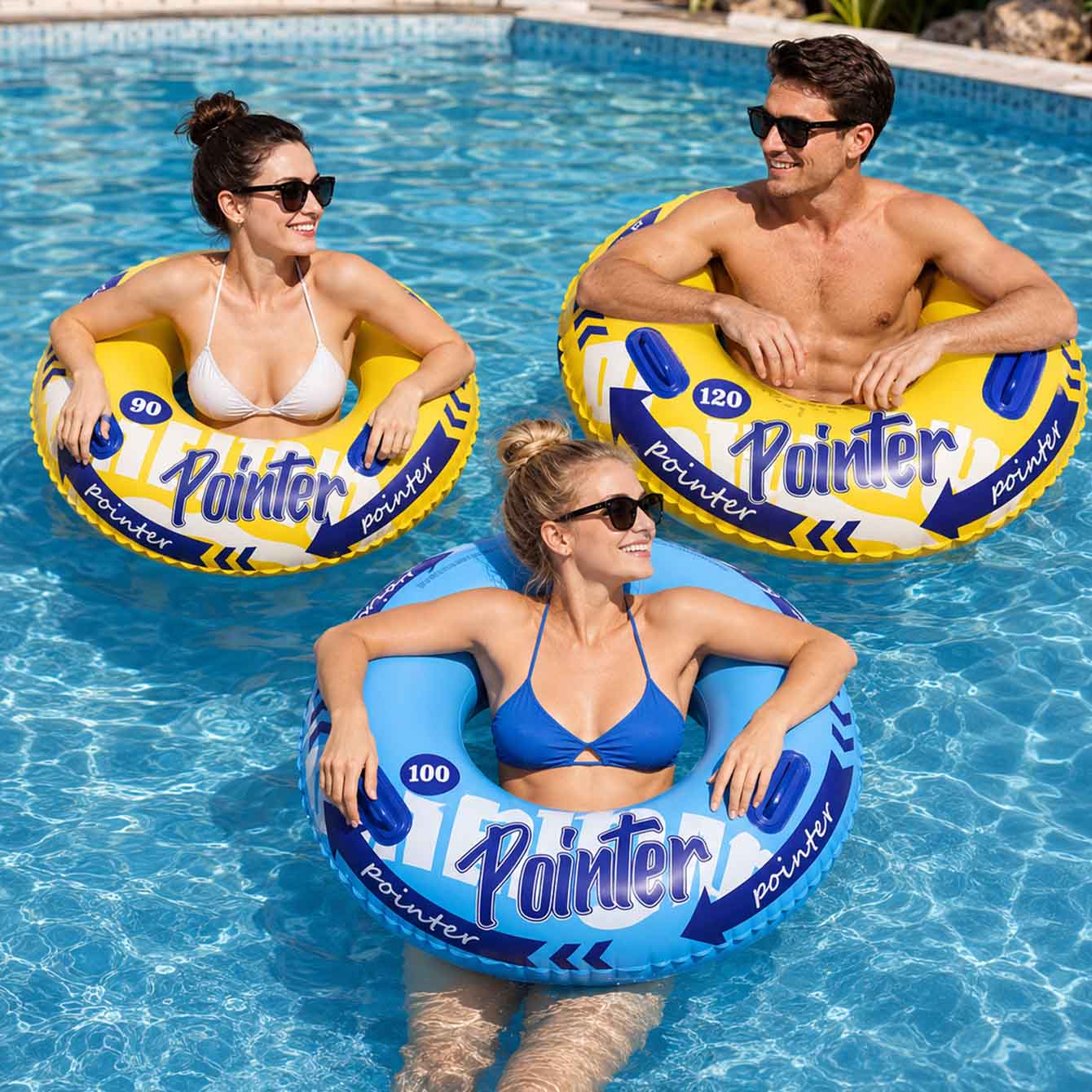 Pool Float Ring Inflatable - 1 szt. Dmuchany kółko do pływania