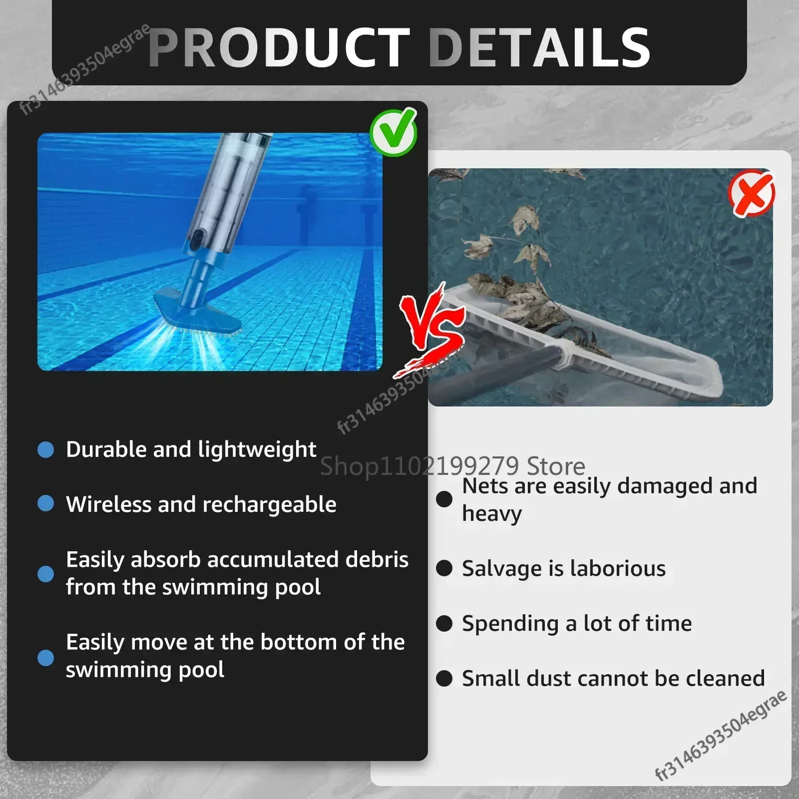 Akumulatorowy przenośny odkurz – Pool Vacuum Manual recenzja i cena