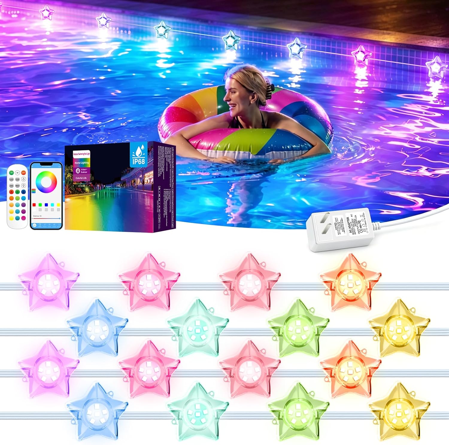 Solarne lampki do basenu, wiel – Pool Light Solar Rechargeable recenzja i cena